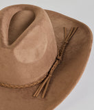 Wild West Braid Faux Suede Cowboy Hat