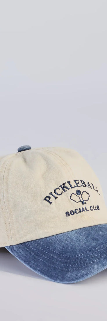 
Upgrade your style game for 2025 with the Pickleball Social Club Baseball Cap in ivory, perfect for any fashion-forward wardrobe.