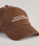 Sorry I'm Late, I Stopped For Coffee Baseball Cap