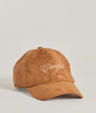 
Upgrade your style game for 2025 with the Faux Suede Cowgirl Script Baseball Cap in cognac, perfect for any fashion-forward wardrobe.