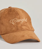 
Upgrade your style game for 2025 with the Faux Suede Cowgirl Script Baseball Cap in cognac, perfect for any fashion-forward wardrobe.