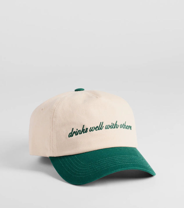 Get inspired with the Drinks Well With Others Baseball Cap, a feed-worthy green piece that’s part of Windsor's updated and curated women’s clothing edit packed with must-have fall outfit ideas.