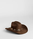 Nice Gal Concho Faux Suede Cowboy Hat
