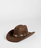 Nice Gal Concho Faux Suede Cowboy Hat