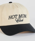 The Hot Mom Club Two-Tone Baseball Cap in multi-color brings edge and energy to your vibe, ready to elevate any festival look or concert outfit.