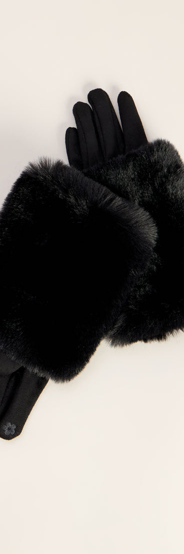 Frost Flirt Faux Fur Cuff Gloves