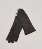 Add a touch of seasonal charm to your winter wardrobe with the Sparkle Moment Faux Suede Rhinestone Gloves, a black cold-weather accessory that effortlessly completes your seasonal looks!