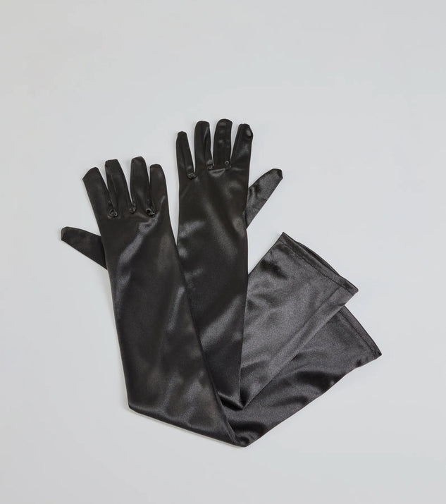windsor handschuhe Sleek Fit Long Satin Gloves
