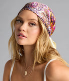 Statement Paisley Boho Satin Scarf