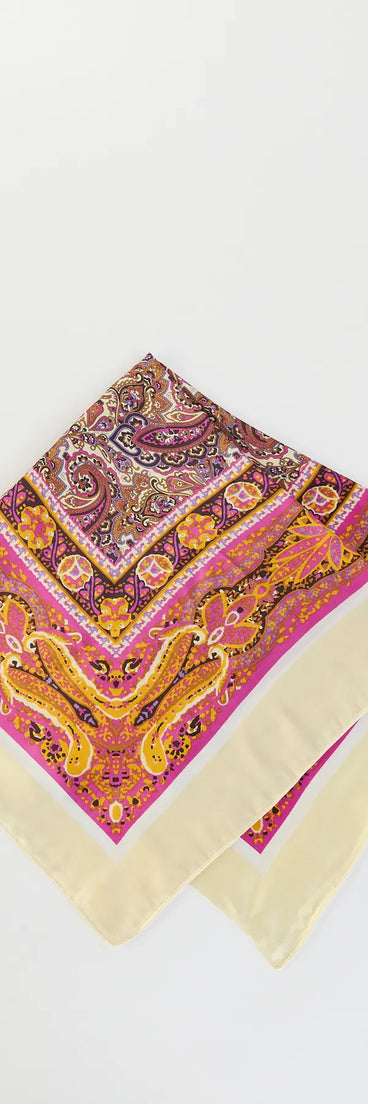 Statement Paisley Boho Satin Scarf