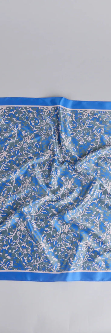 Cause A Stir Floral Satin Scarf