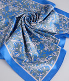 Cause A Stir Floral Satin Scarf