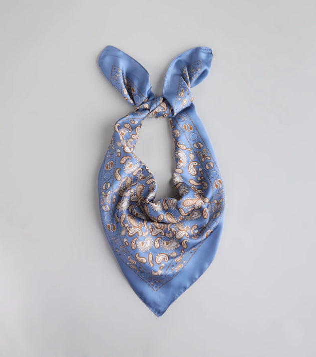 Summer Muse Paisley Satin Scarf