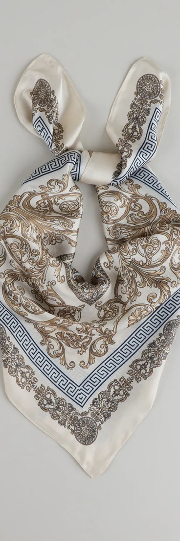 Soft Luxe Mosaic Satin Scarf