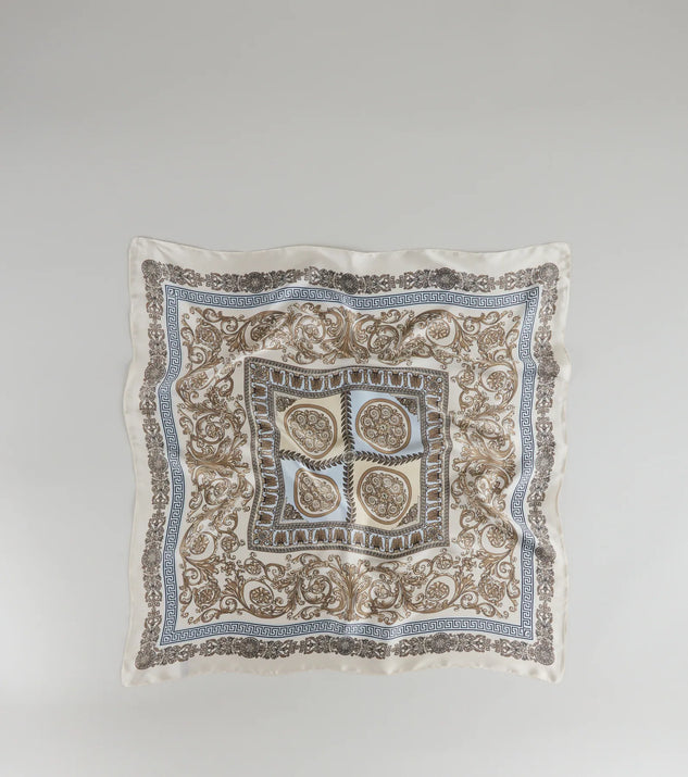 Soft Luxe Mosaic Satin Scarf
