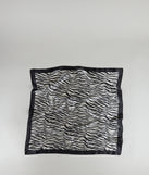 Call Me Extra Zebra Print Satin Scarf