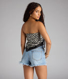 Call Me Extra Zebra Print Satin Scarf