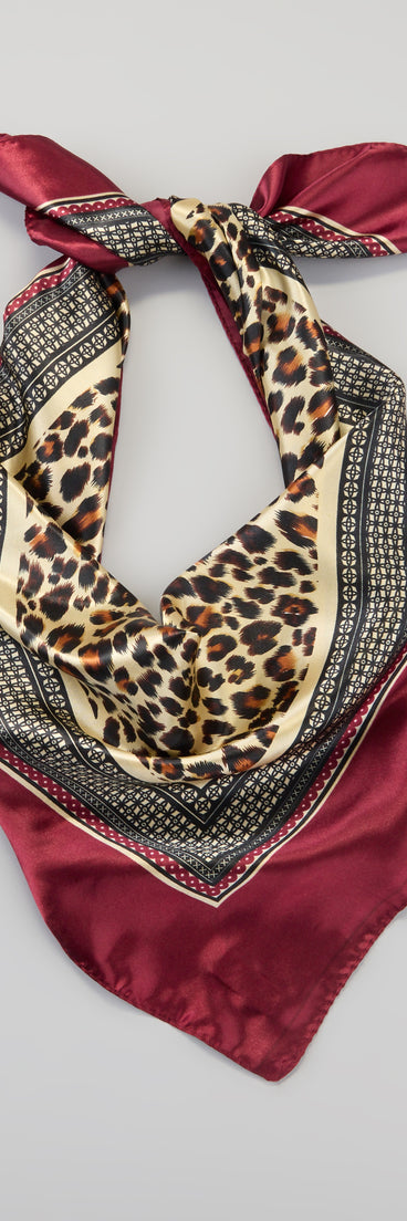 Wild Side Leopard Satin Scarf