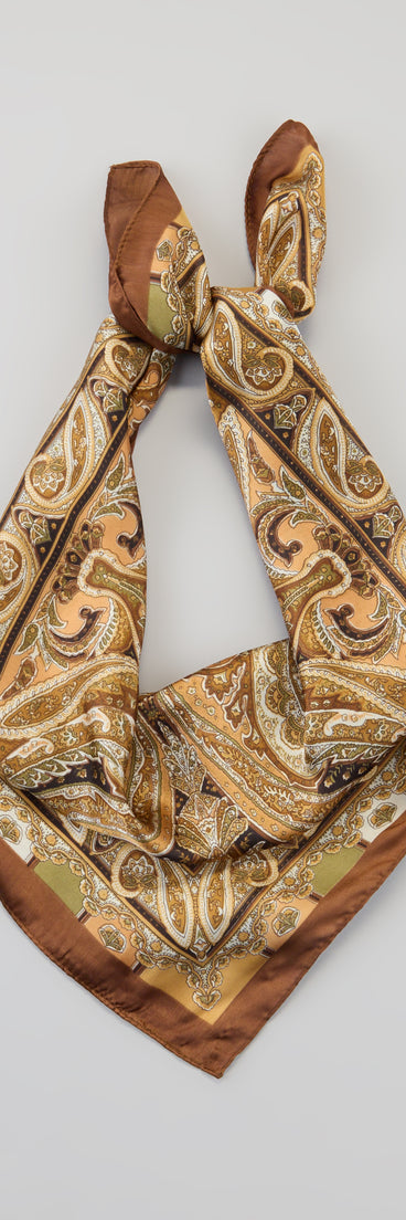 Soft Touch Satin Paisley Scarf