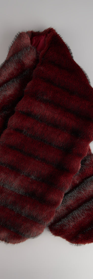 Nightfall Luxe Fur Wrap Shawl