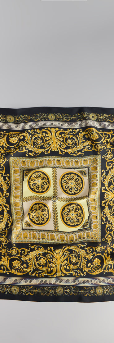 Style your vibe in seconds with the Soft Luxe Mosaic Satin Scarf, a fashion accessories essential that completes any outfit with ease.