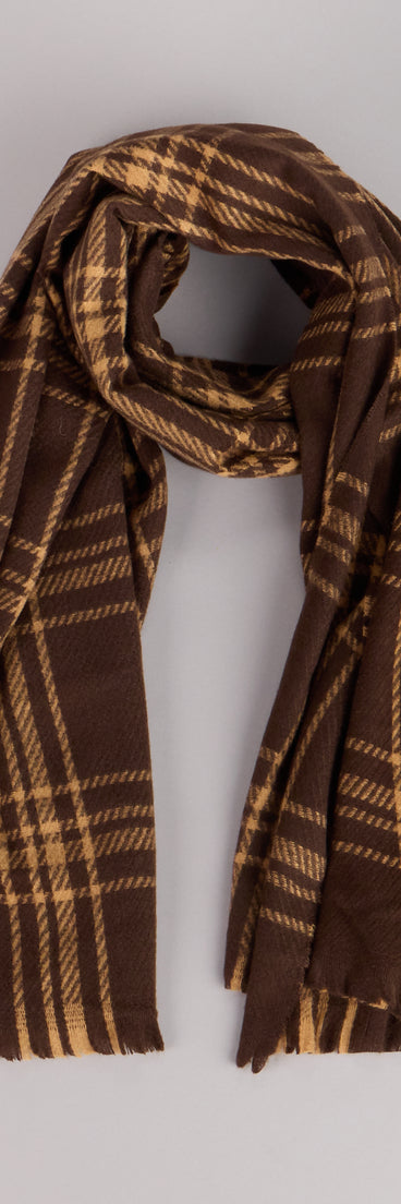 Cozy Girl Season Plaid Scarf