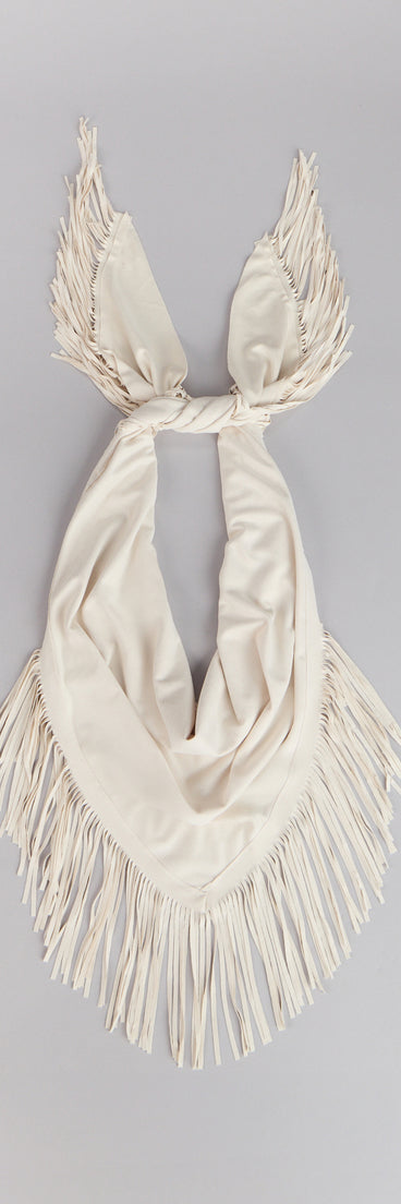 Fringe Factor Faux Suede Scarf
