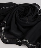 Starry Night Rhinestone Trim Scarf