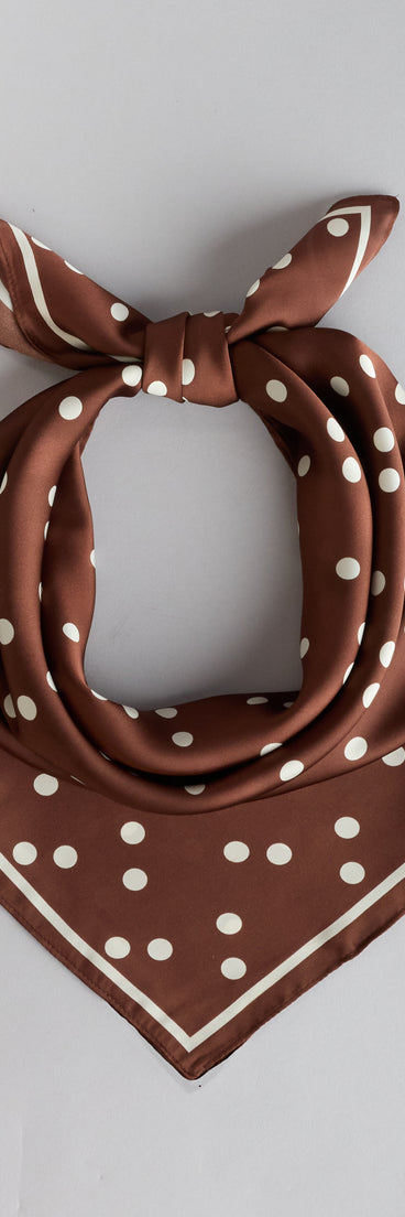 Sweet Glam Polka Dot Satin Scarf