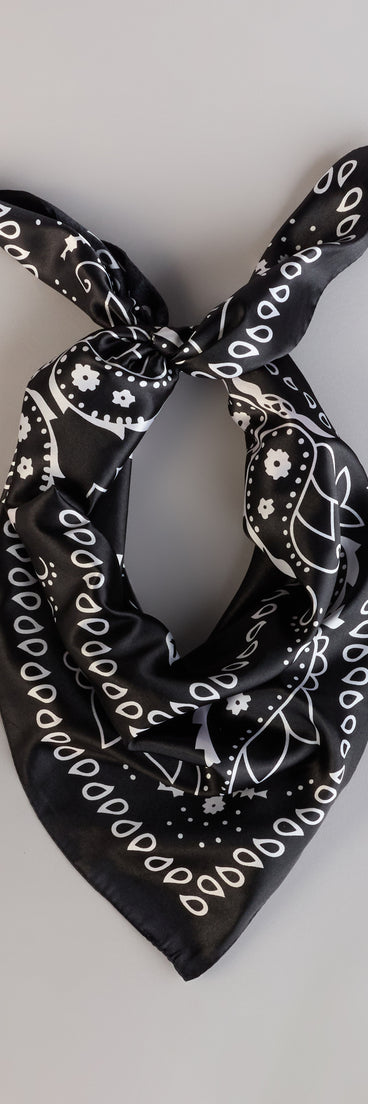 Weekend Energy Bandana Satin Scarf