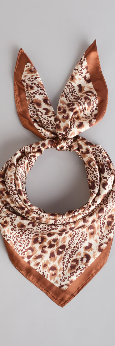 Tie It Your Way Animal Print Satin Scarf