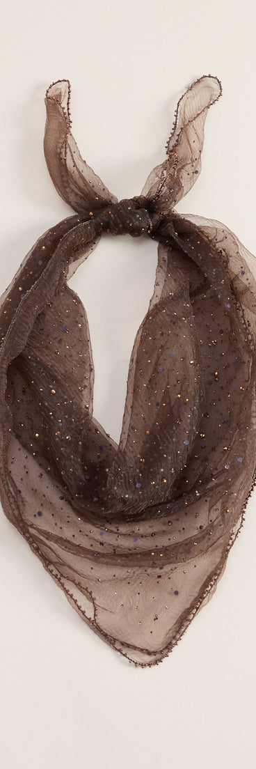 Caught In The Flash Rhinestone Scarf