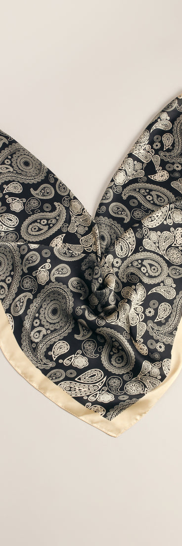 Print Play Paisley Satin Scarf