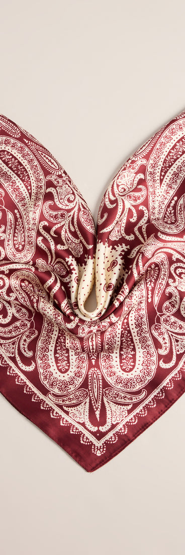 Style Switch Paisley Satin Scarf