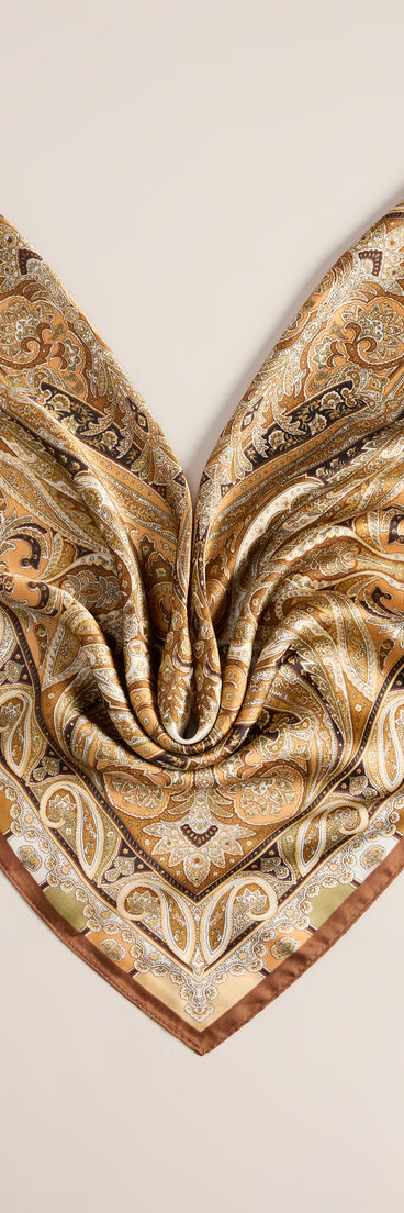 Style Shift Paisley Satin Scarf