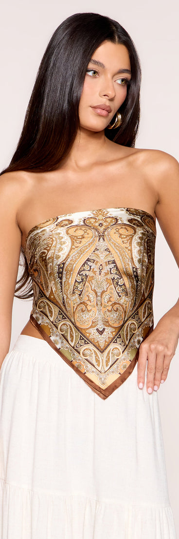 Style Shift Paisley Satin Scarf