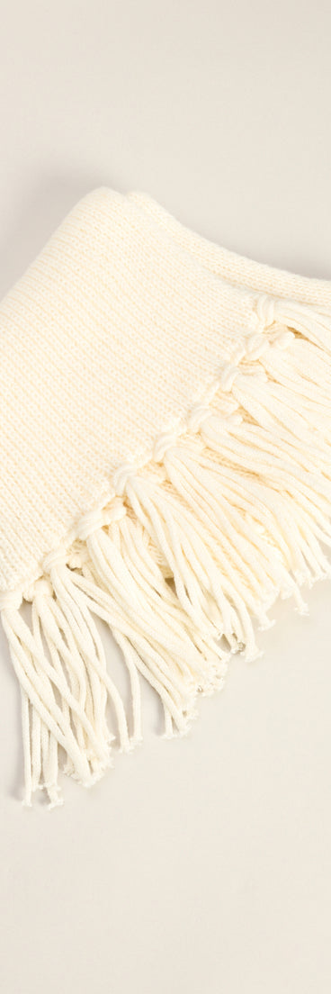 Cozy Season Tassel Knit Scarf