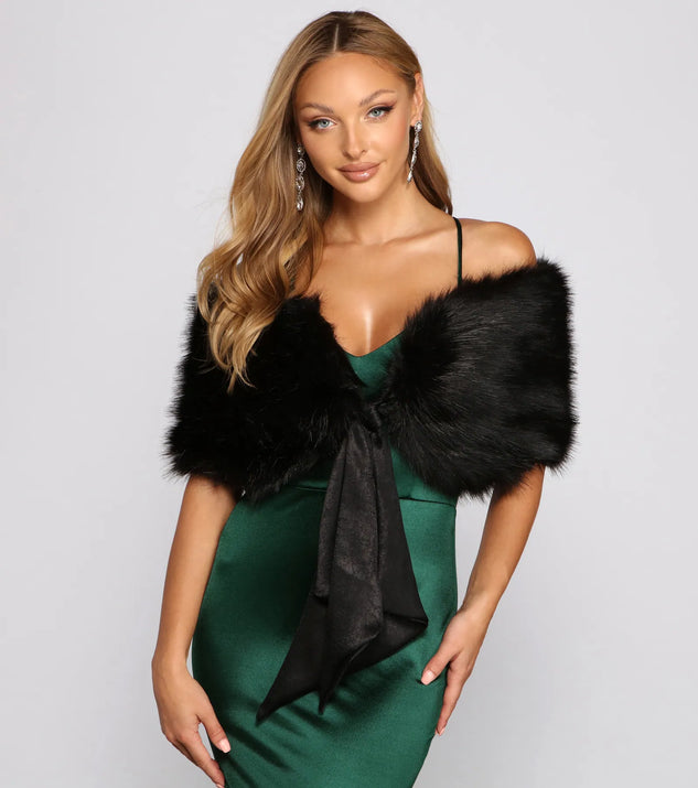black shawl for dress Aubrey Shawl in Black