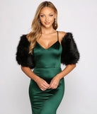 Add a touch of seasonal charm to your winter wardrobe with the All Class Faux Fur Shawl, a black cold-weather accessory that effortlessly completes your seasonal looks!