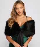 Add a touch of seasonal charm to your winter wardrobe with the All Class Faux Fur Shawl, a black cold-weather accessory that effortlessly completes your seasonal looks!