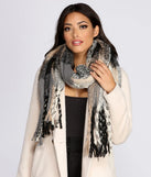Extra Soft Plaid Fringe Over-sized Scarf