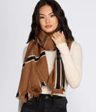 Window Pane Plaid Blanket Scarf