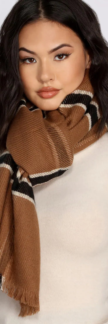 Window Pane Plaid Blanket Scarf