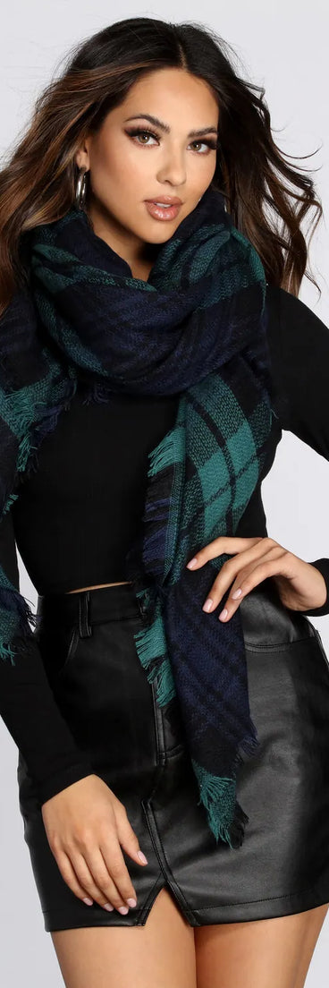 Plaid For Always And Forever Blanket Scarf