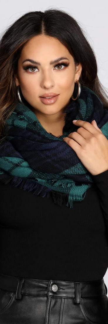 Plaid For Always And Forever Blanket Scarf