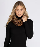 Leopard Print Faux Fur Infinity Scarf