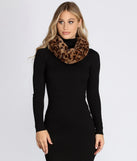Leopard Print Faux Fur Infinity Scarf