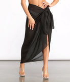 Pleated Glitter Sarong Wrap