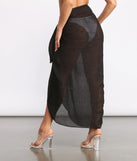 Pleated Glitter Sarong Wrap