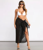Pleated Glitter Sarong Wrap